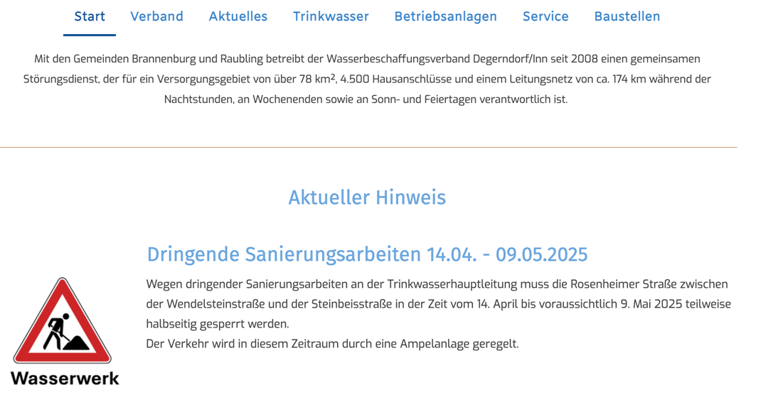 Sanierungsarbeiten Rosenheimer Straße 14.4. – 19.5.2025