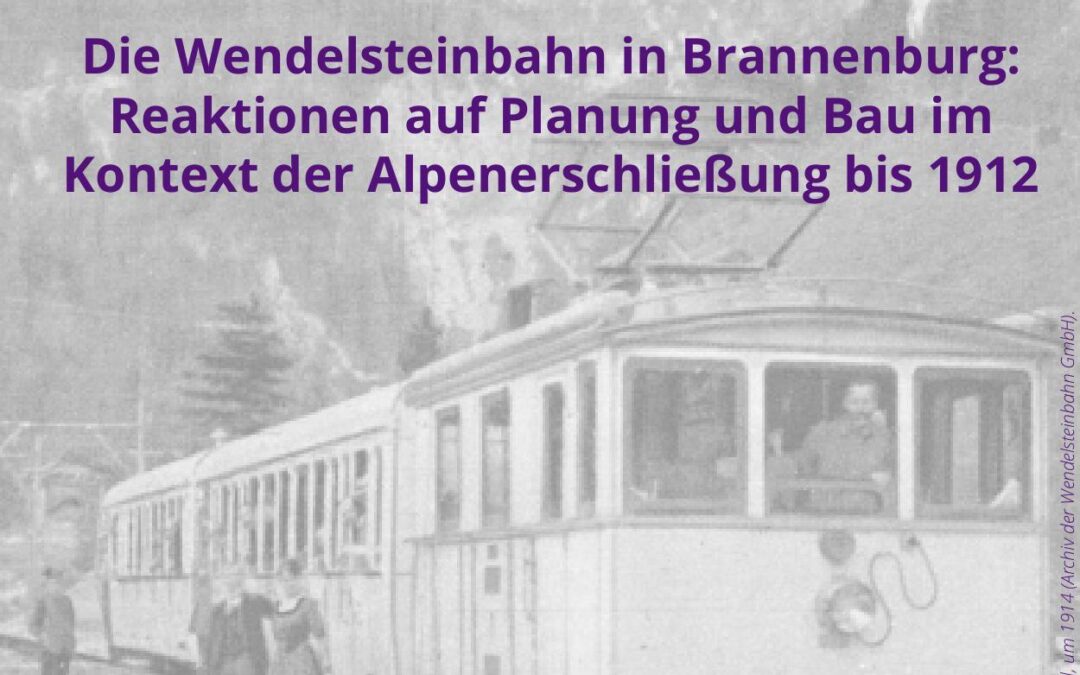 Vortrag zur Wendelsteinbahn verschoben auf 20. November